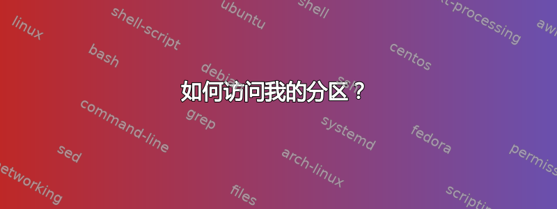 如何访问我的分区？