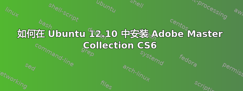 如何在 Ubuntu 12.10 中安装 Adob​​e Master Collection CS6