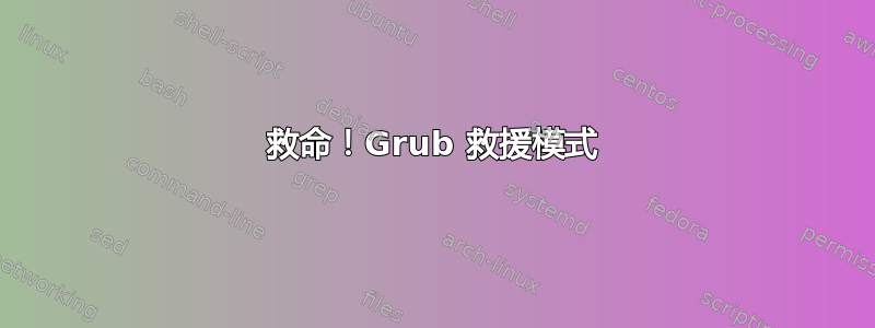 救命！Grub 救援模式