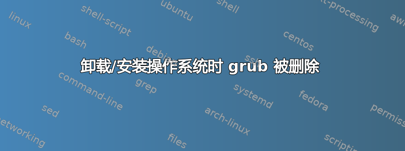 卸载/安装操作系统时 grub 被删除