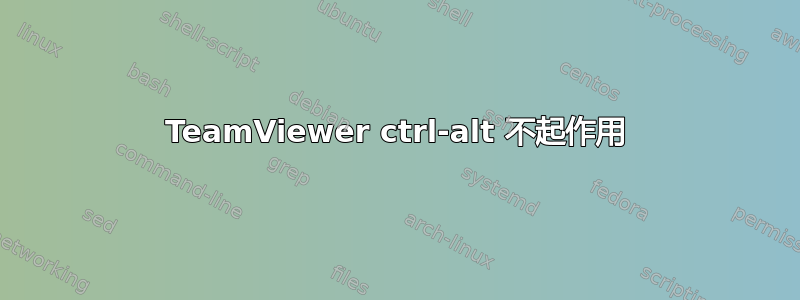 TeamViewer ctrl-alt 不起作用