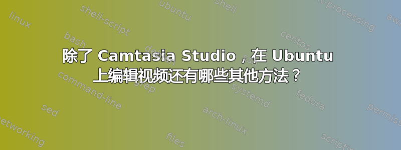 除了 Camtasia Studio，在 Ubuntu 上编辑视频还有哪些其他方法？