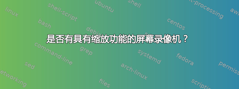 是否有具有缩放功能的屏幕录像机？