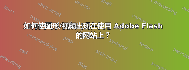 如何使图形/视频出现在使用 Adob​​e Flash 的网站上？