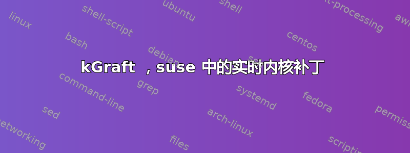 kGraft ，suse 中的实时内核补丁