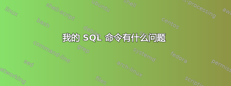 我的 SQL 命令有什么问题