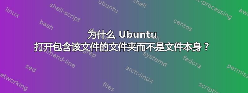 为什么 Ubuntu 打开包含该文件的文件夹而不是文件本身？