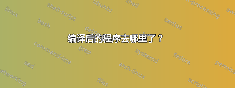 编译后的程序去哪里了？