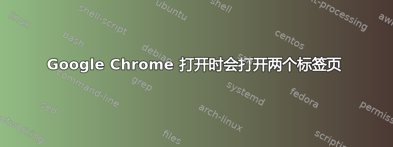 Google Chrome 打开时会打开两个标签页