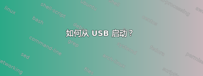 如何从 USB 启动？