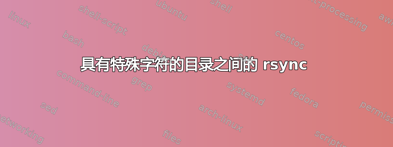 具有特殊字符的目录之间的 rsync