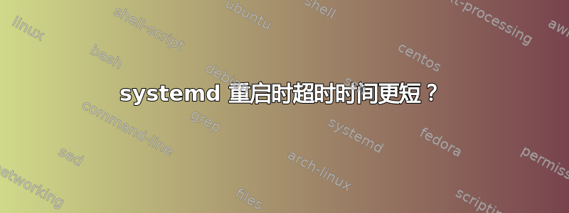 systemd 重启时超时时间更短？