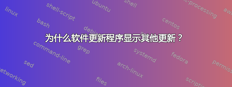 为什么软件更新程序显示其他更新？