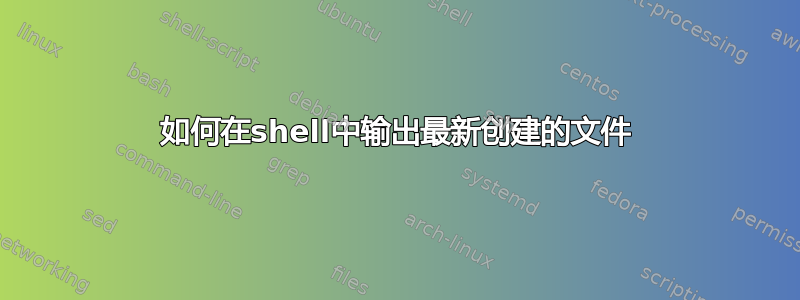 如何在shell中输出最新创建的文件