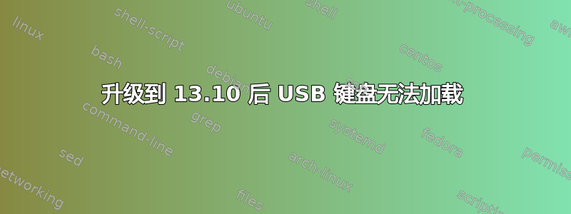 升级到 13.10 后 USB 键盘无法加载