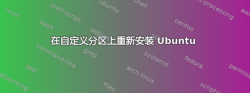 在自定义分区上重新安装 Ubuntu