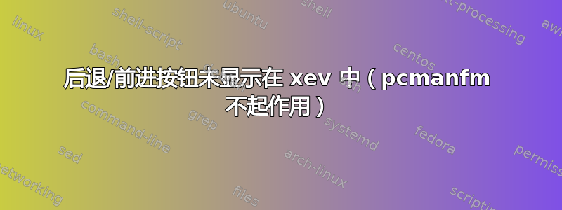 后退/前进按钮未显示在 xev 中（pcmanfm 不起作用）