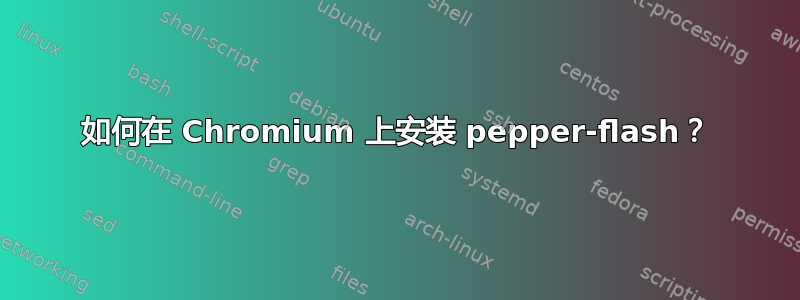 如何在 Chromium 上安装 pepper-flash？