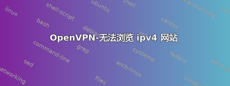 OpenVPN-无法浏览 ipv4 网站