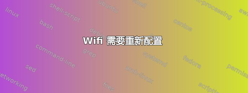 Wifi 需要重新配置