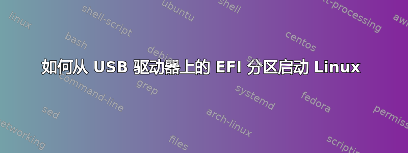 如何从 USB 驱动器上的 EFI 分区启动 Linux