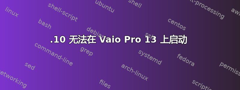 13.10 无法在 Vaio Pro 13 上启动