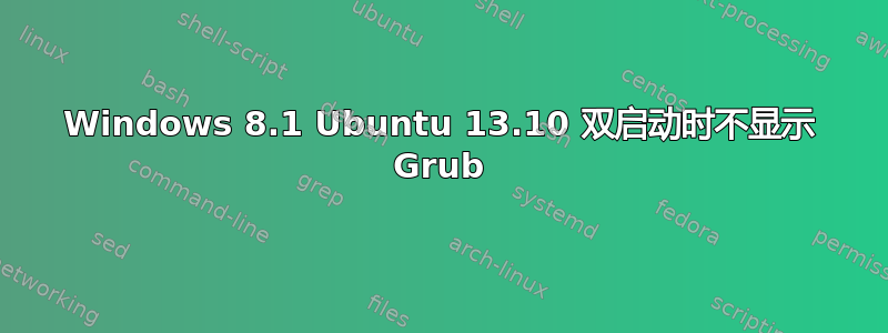 Windows 8.1 Ubuntu 13.10 双启动时不显示 Grub