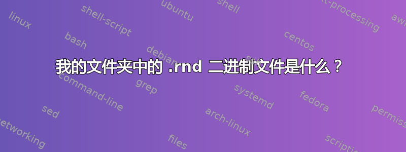 我的文件夹中的 .rnd 二进制文件是什么？