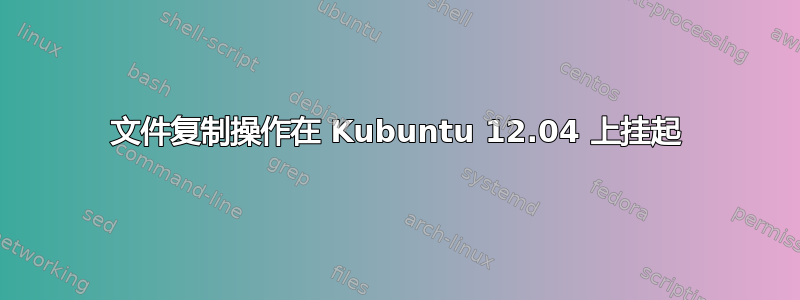 文件复制操作在 Kubuntu 12.04 上挂起