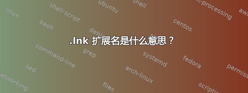 .lnk 扩展名是什么意思？