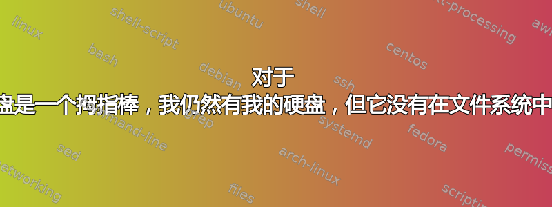 对于 ubuntu，我的硬盘是一个拇指棒，我仍然有我的硬盘，但它没有在文件系统中显示，我该怎么办