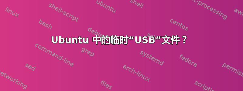 Ubuntu 中的临时“USB”文件？