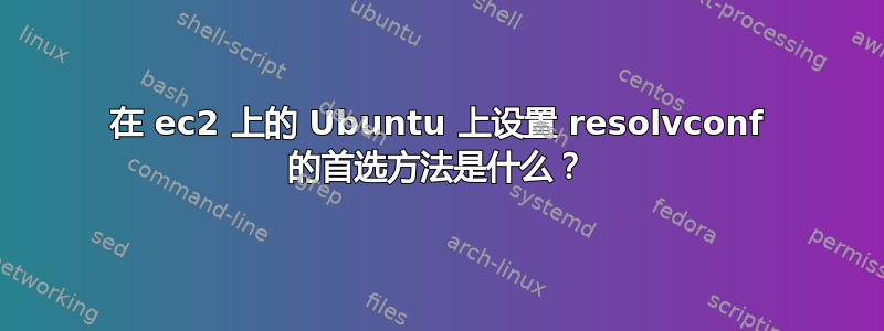 在 ec2 上的 Ubuntu 上设置 resolvconf 的首选方法是什么？