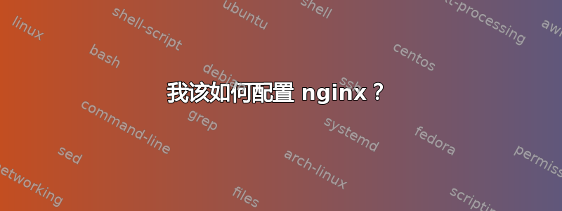 我该如何配置 nginx？