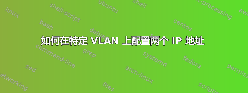 如何在特定 VLAN 上配置两个 IP 地址