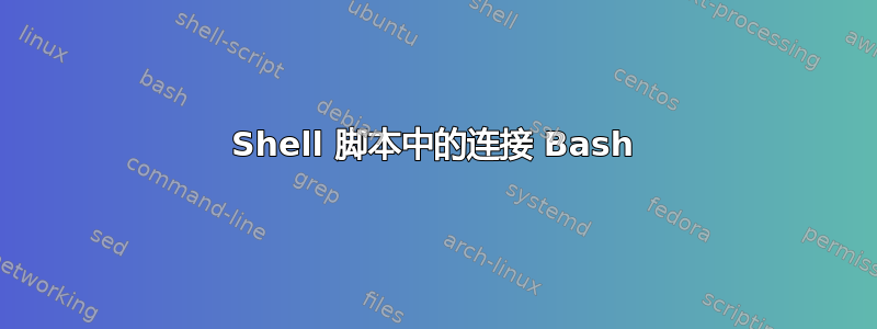 Shell 脚本中的连接 Bash