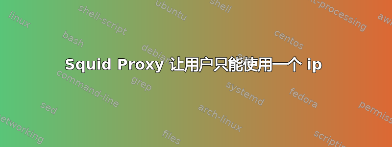 Squid Proxy 让用户只能使用一个 ip