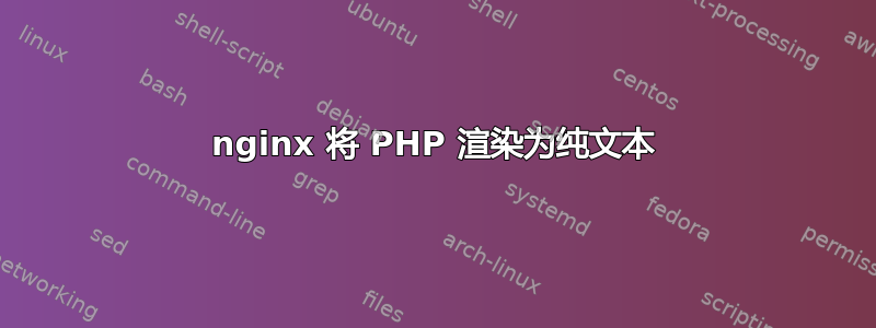 nginx 将 PHP 渲染为纯文本