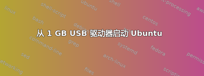 从 1 GB USB 驱动器启动 Ubuntu 