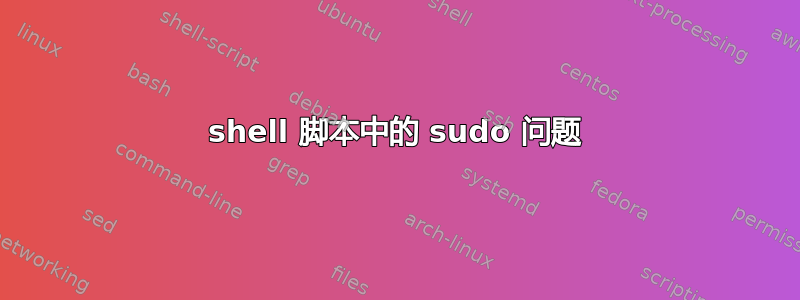 shell 脚本中的 sudo 问题