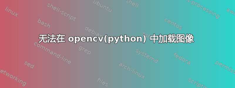 无法在 opencv(python) 中加载图像