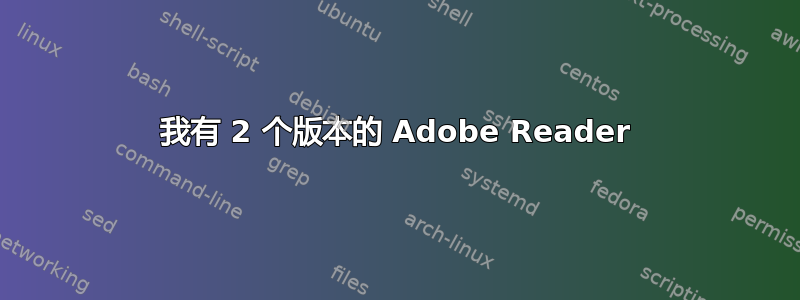 我有 2 个版本的 Adob​​e Reader