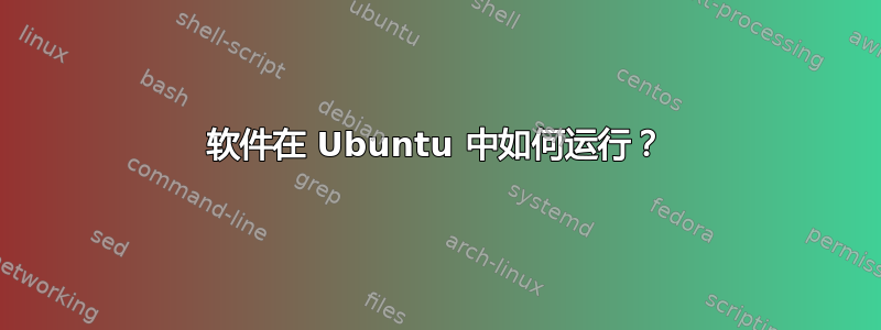 软件在 Ubuntu 中如何运行？