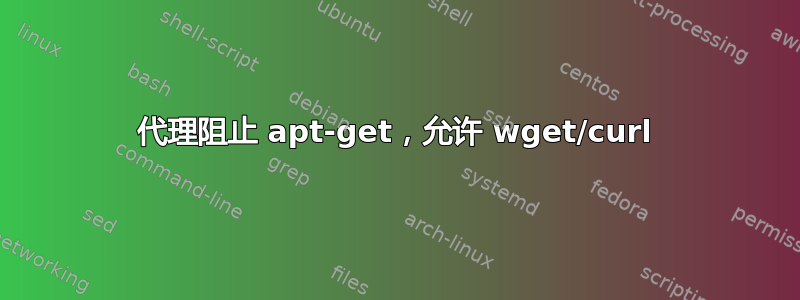 代理阻止 apt-get，允许 wget/curl