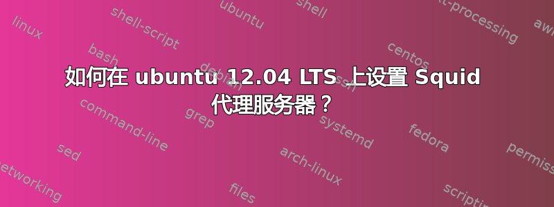 如何在 ubuntu 12.04 LTS 上设置 Squid 代理服务器？