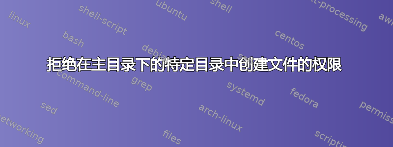 拒绝在主目录下的特定目录中创建文件的权限