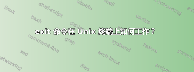 exit 命令在 Unix 终端上如何工作？