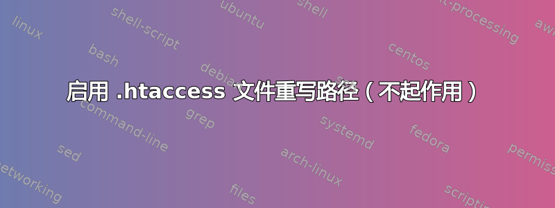 启用 .htaccess 文件重写路径（不起作用）