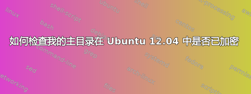 如何检查我的主目录在 Ubuntu 12.04 中是否已加密