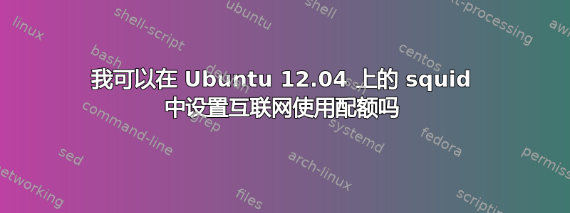 我可以在 Ubuntu 12.04 上的 squid 中设置互联网使用配额吗